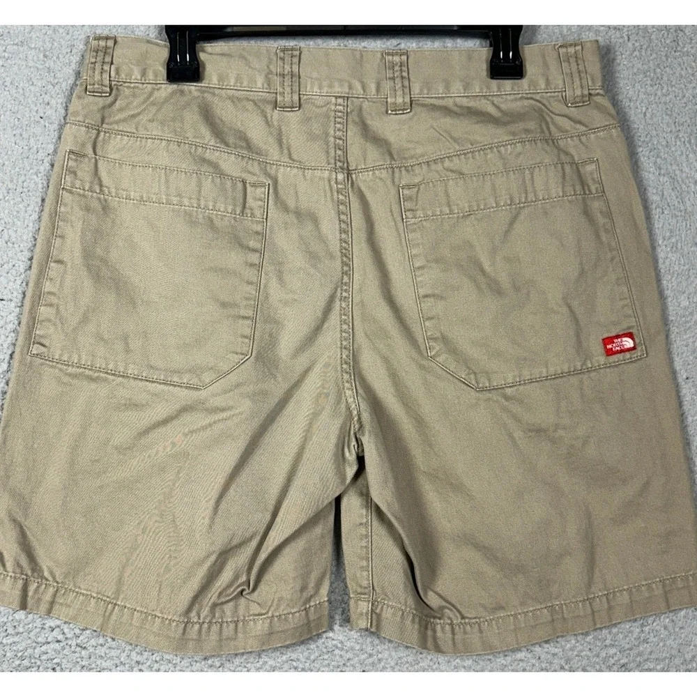 The North Face Shorts Mens 34 Tan Khaki Chino Hiking Outdoor Flat Front Casual